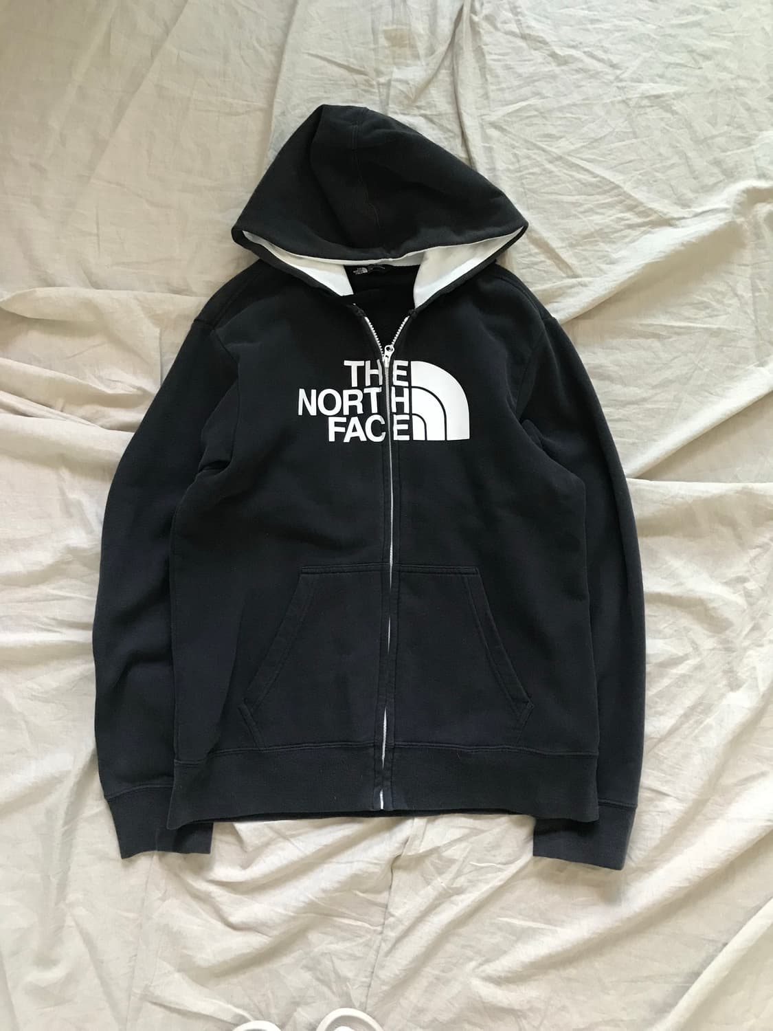 노스페이스 중앙 빅로고 블랙 후드집업 상품이미지5