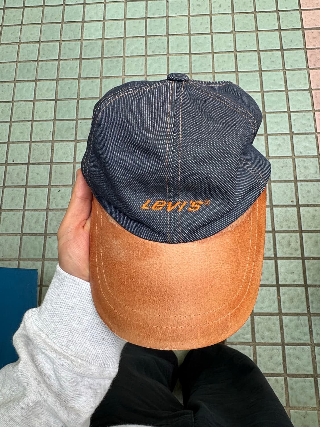 리바이스 데님 가죽 캡  상품이미지1