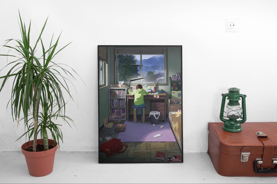 영화 룩백 포스터 액자 50x70cm 사이즈 상품이미지1