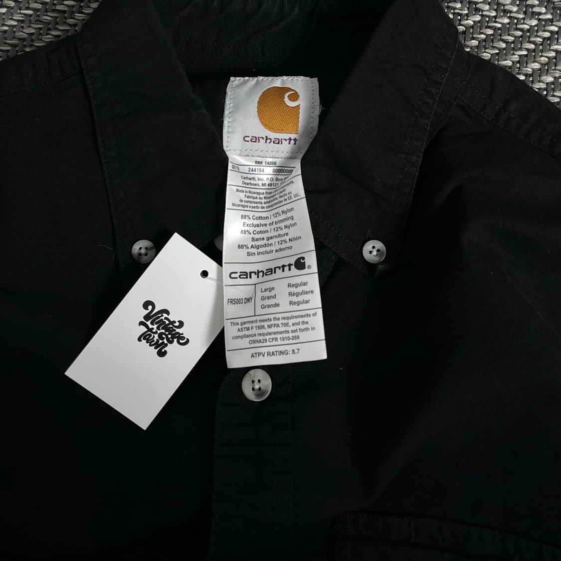 칼하트 포켓 블랙 박시핏 워크 셔츠o 3251 상품이미지5