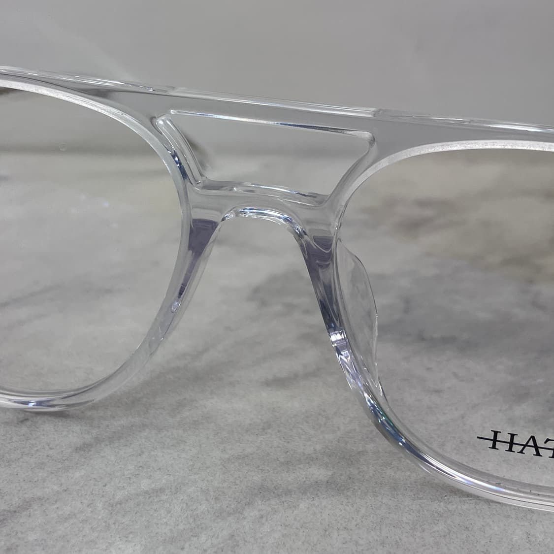 D32 하츠 Hatz 클리어 투브릿지 웰링턴 뿔테 안경 상품이미지5