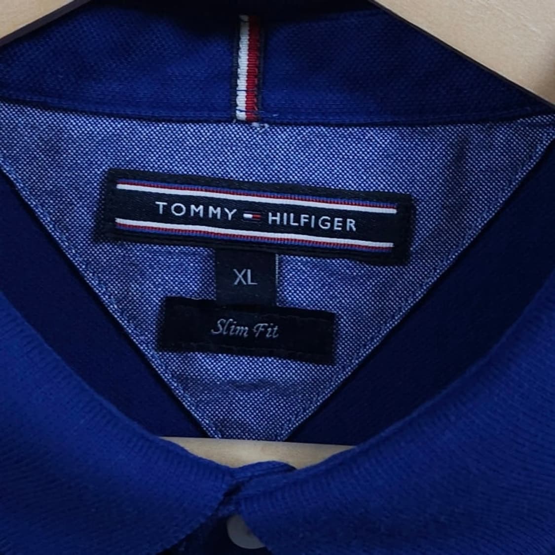 105 TOMMY 타미힐피거 슬림핏 반팔 카라티 블루 상품이미지3