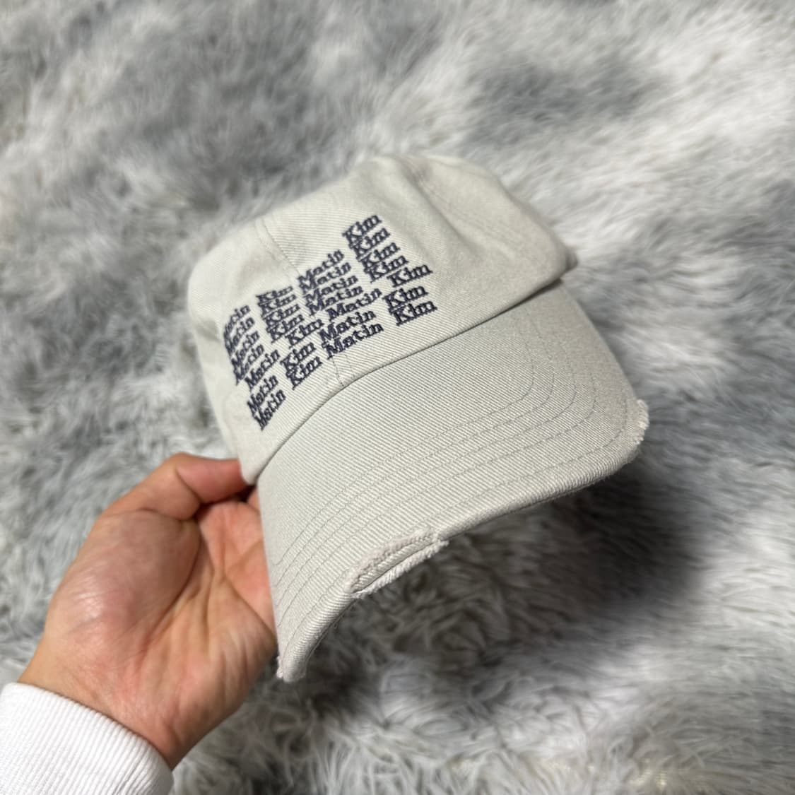 마뗑킴 빈티지 레터링 볼캡 모자  상품이미지2