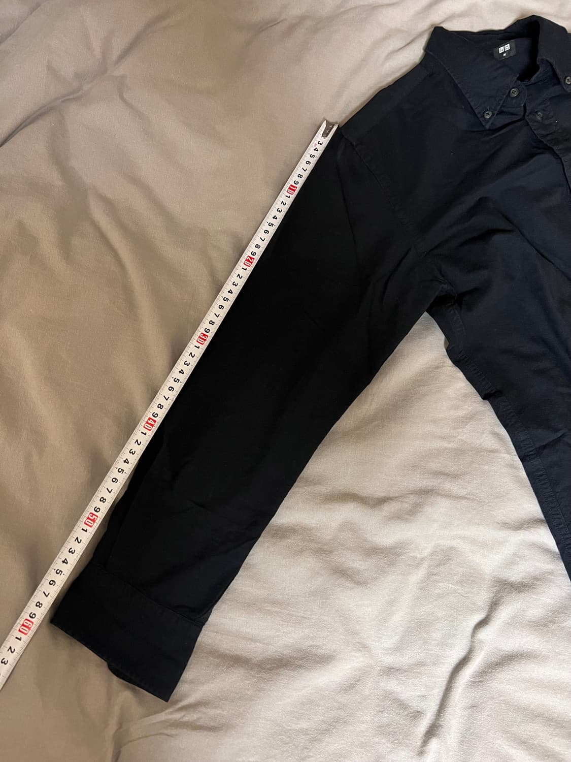 유니클로 옥스포드 셔츠 검정 M 새제품 상품이미지3