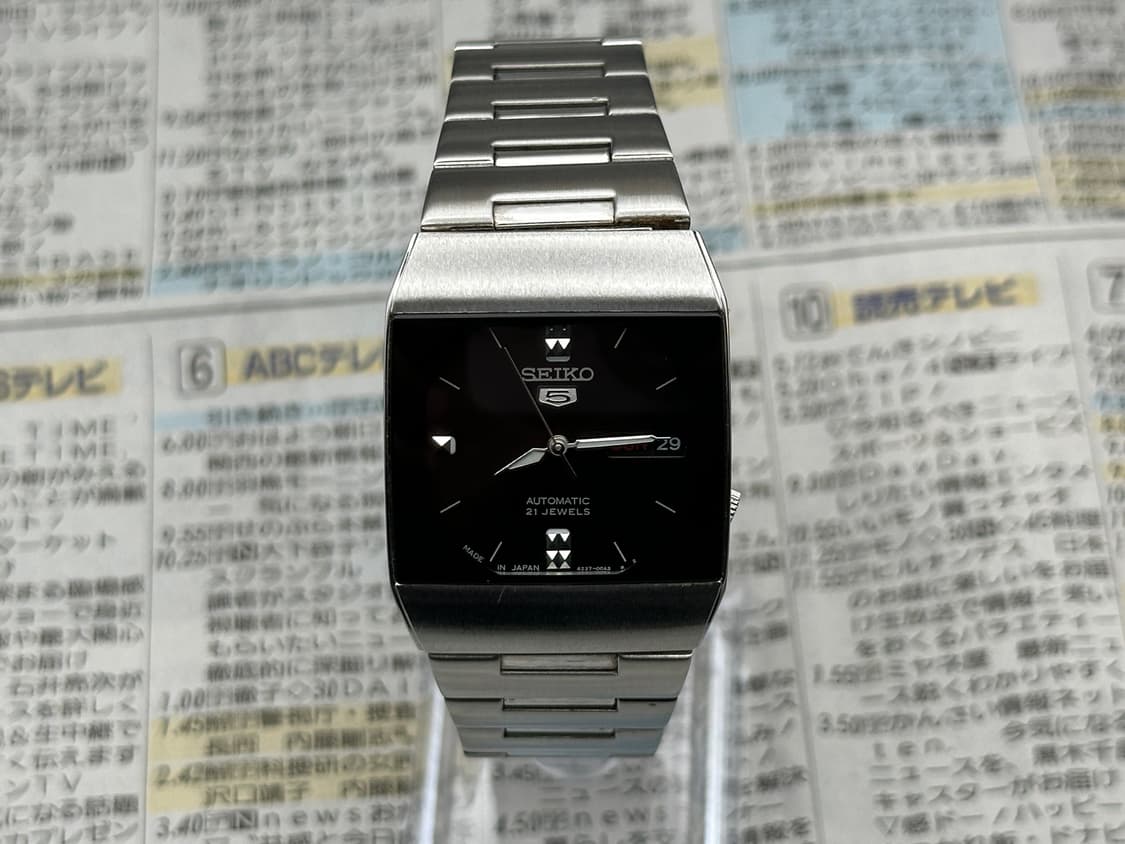 [희귀 모델] 세이코 5 오토매틱 4227-00B0 블랙 스퀘어(양호)  상품이미지3