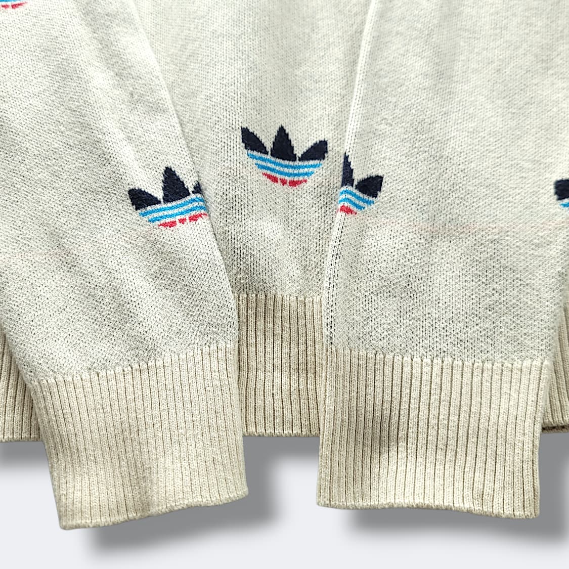 [95] 아디다스 베이지 트레포일 스웨터 니트 상품이미지7