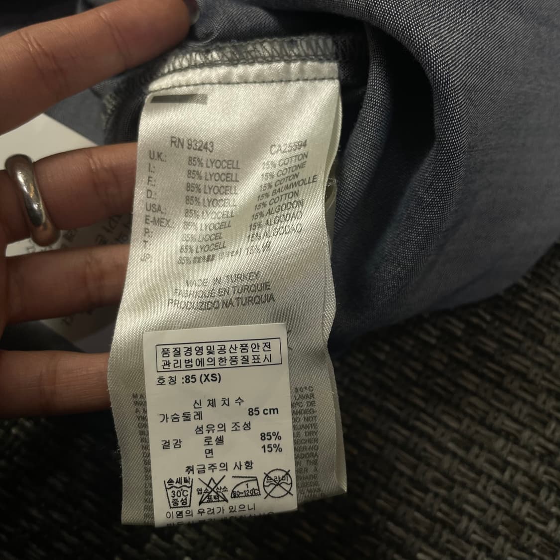 디젤 중청 투포켓 긴팔 셔츠 XS 상품이미지5