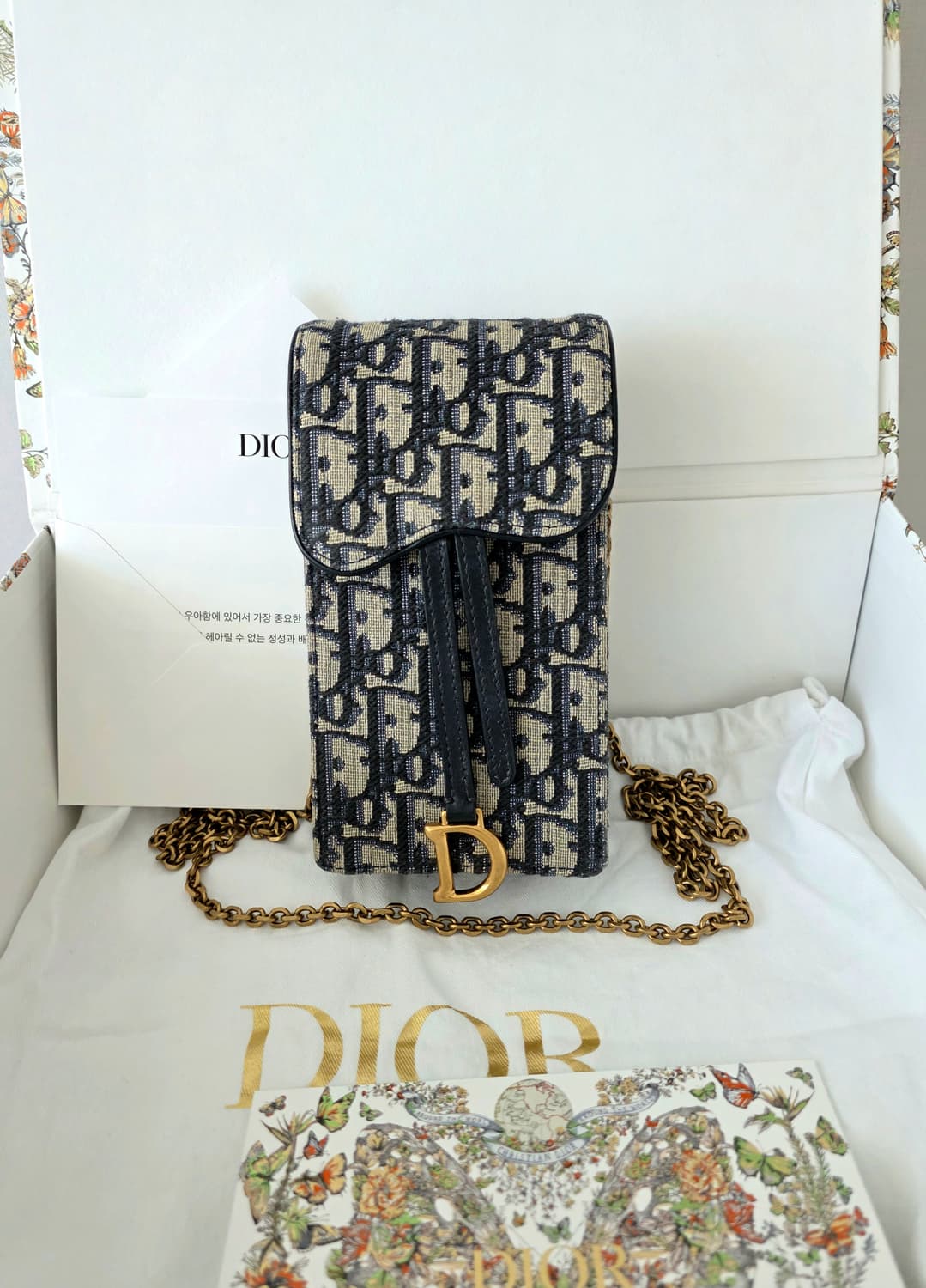 [새상품급]디올 오블리크 새들 폰홀더백 상품이미지1