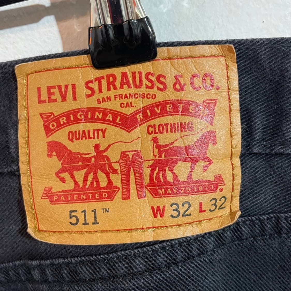 리바이스 511 흑청 데님팬츠 상품이미지5