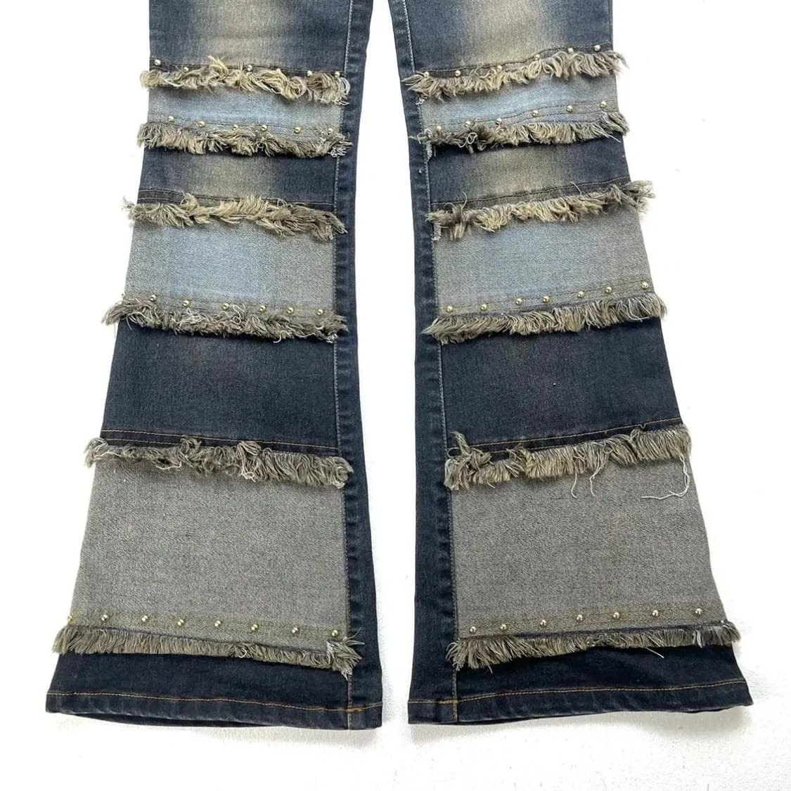 빈티지 프린지 부츠컷 데님 팬츠 상품이미지3
