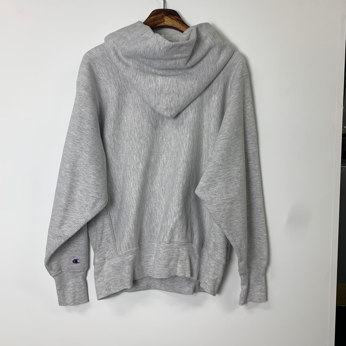 챔피온 리버스위브 컬리지 그레이 후드티 상품이미지3