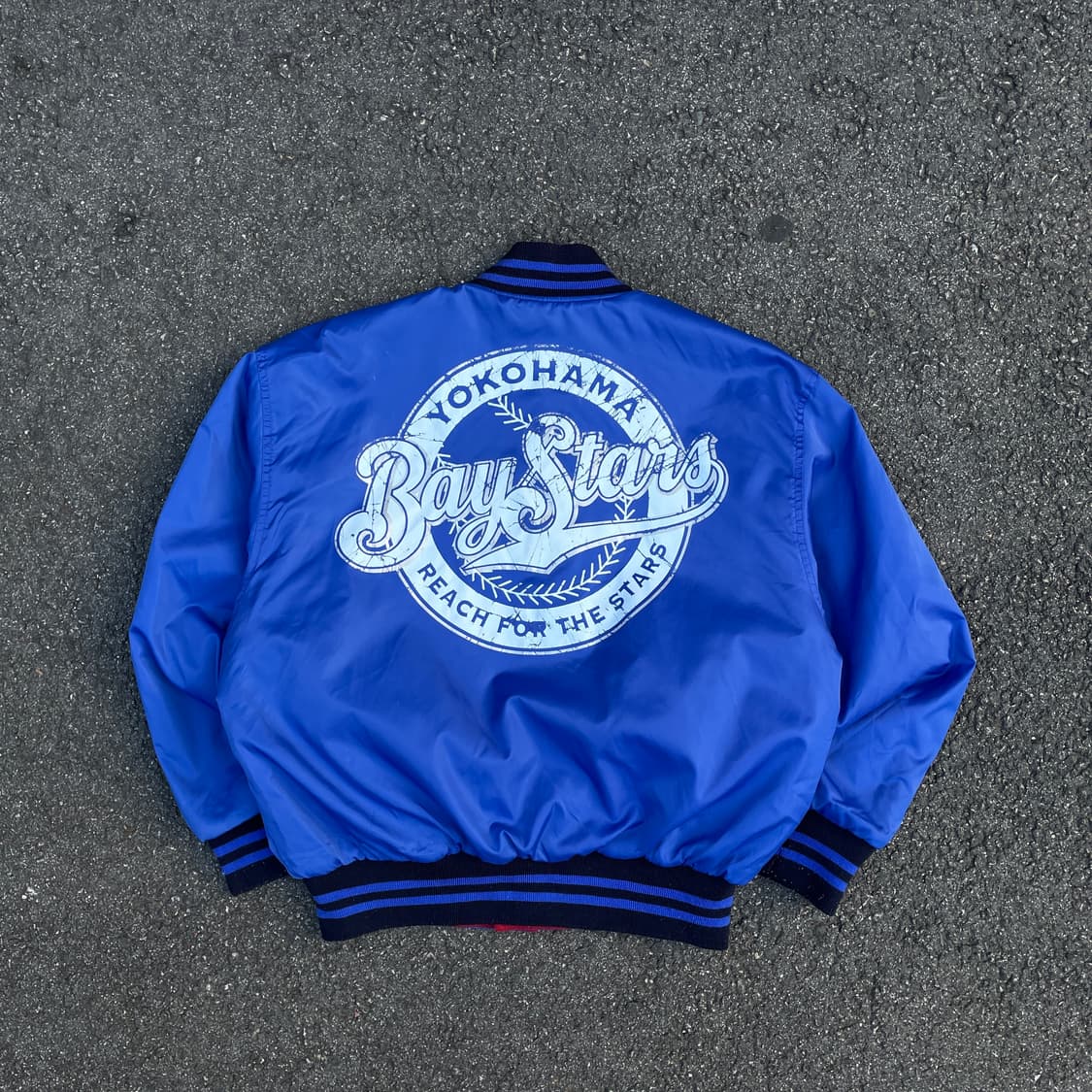 90s YOKOHAMA 리버시블 양면 패딩 바시티 자켓 XL 상품이미지6