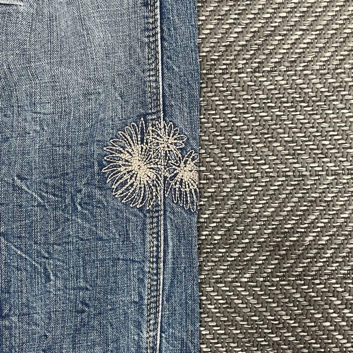 안트가우지 자수 슬림핏 데님 팬츠 v0175 상품이미지4