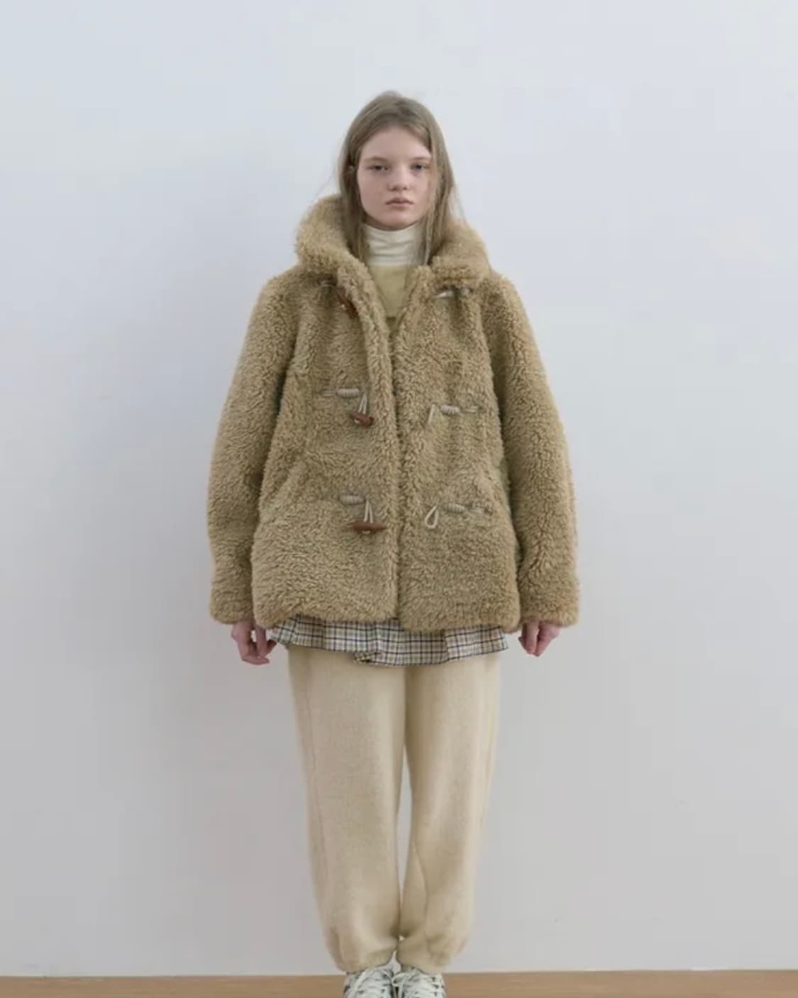 노컨텐츠 24FW 페이크 퍼 더블 코트 상품이미지4