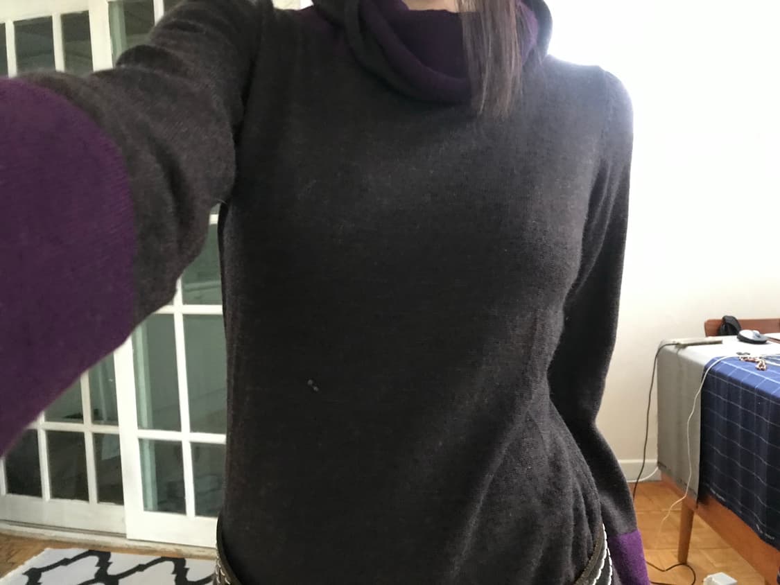 vintage turtle neck knit one-piece 상품이미지4
