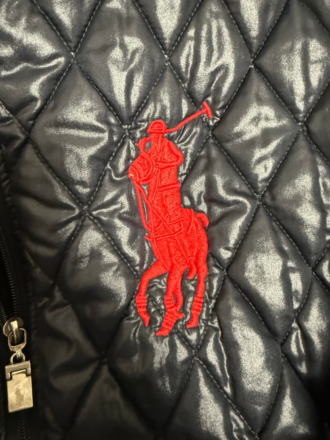 폴로 빅포니 퀄팅 자켓 블랙 M 상품이미지3