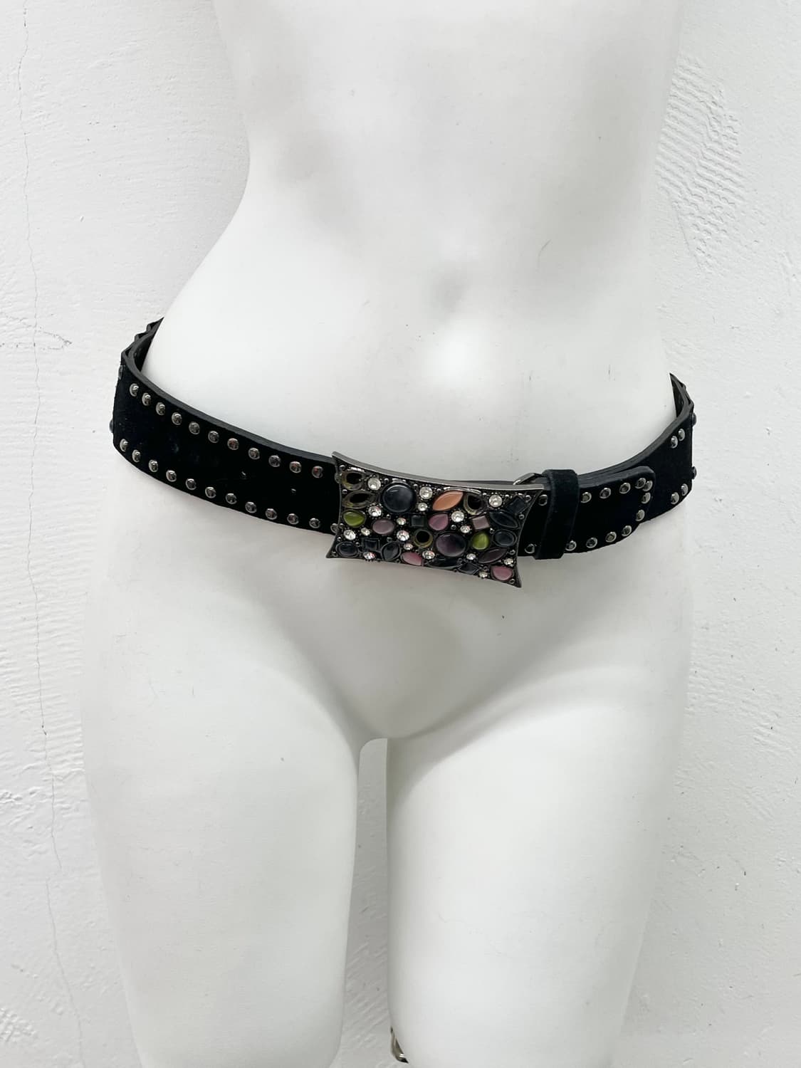 오리엔탈 스터드 큐빅 버클 벨트 상품이미지1