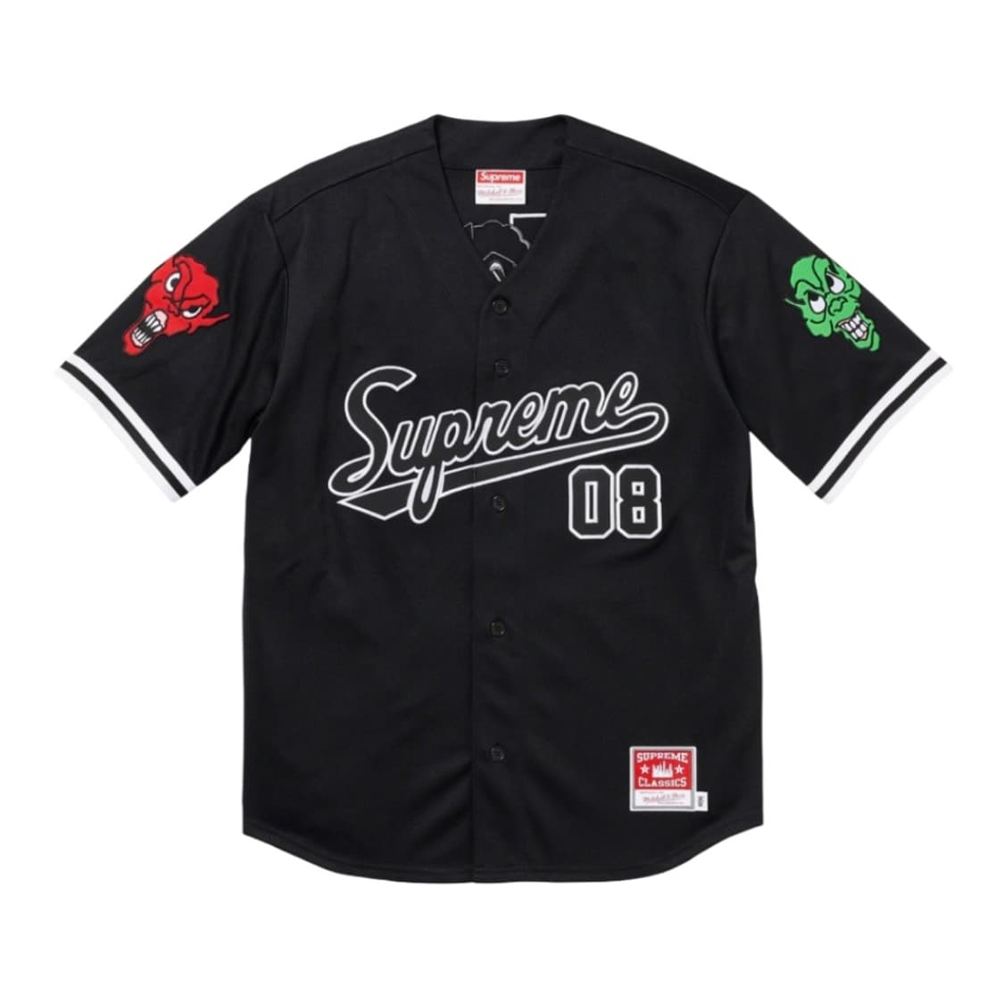 슈프림 미첼 네스 다운타운 헬 베이스볼 저지 블랙  상품이미지1