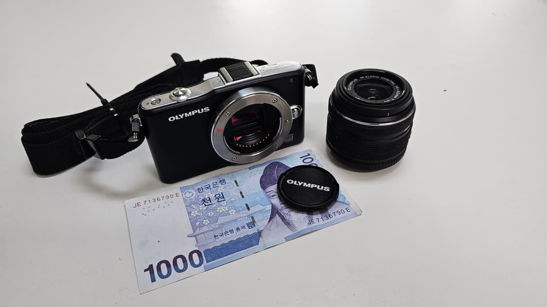 작례O 소장품 컬러 올림푸스 펜 미니 e-pm1 + 주이코 렌즈 디지털카 상품이미지1