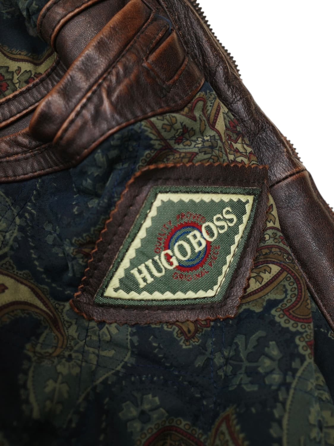 80‘s 휴고 보스 레더 봄버 자켓 상품이미지7