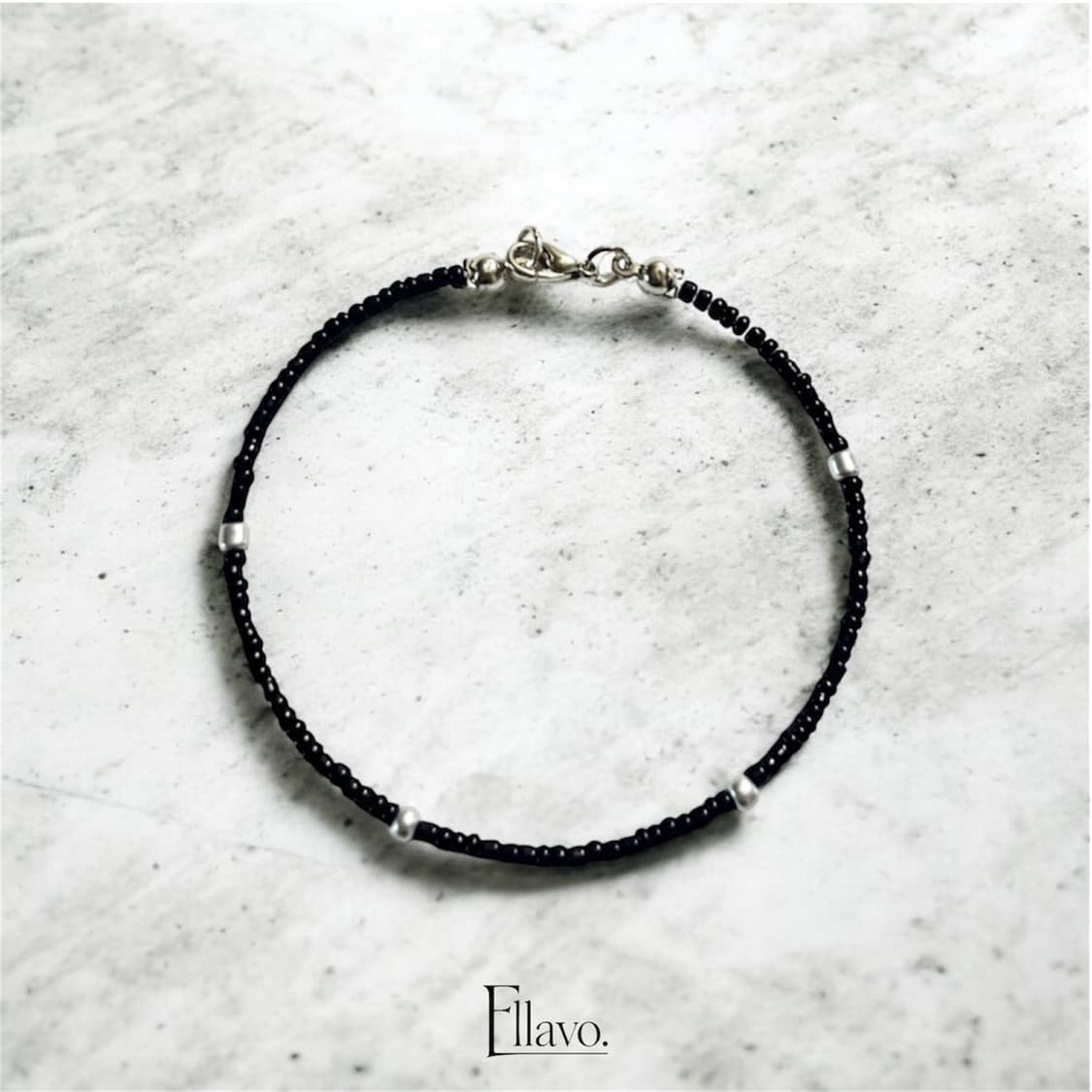Ellavo simple black bead set 상품이미지2