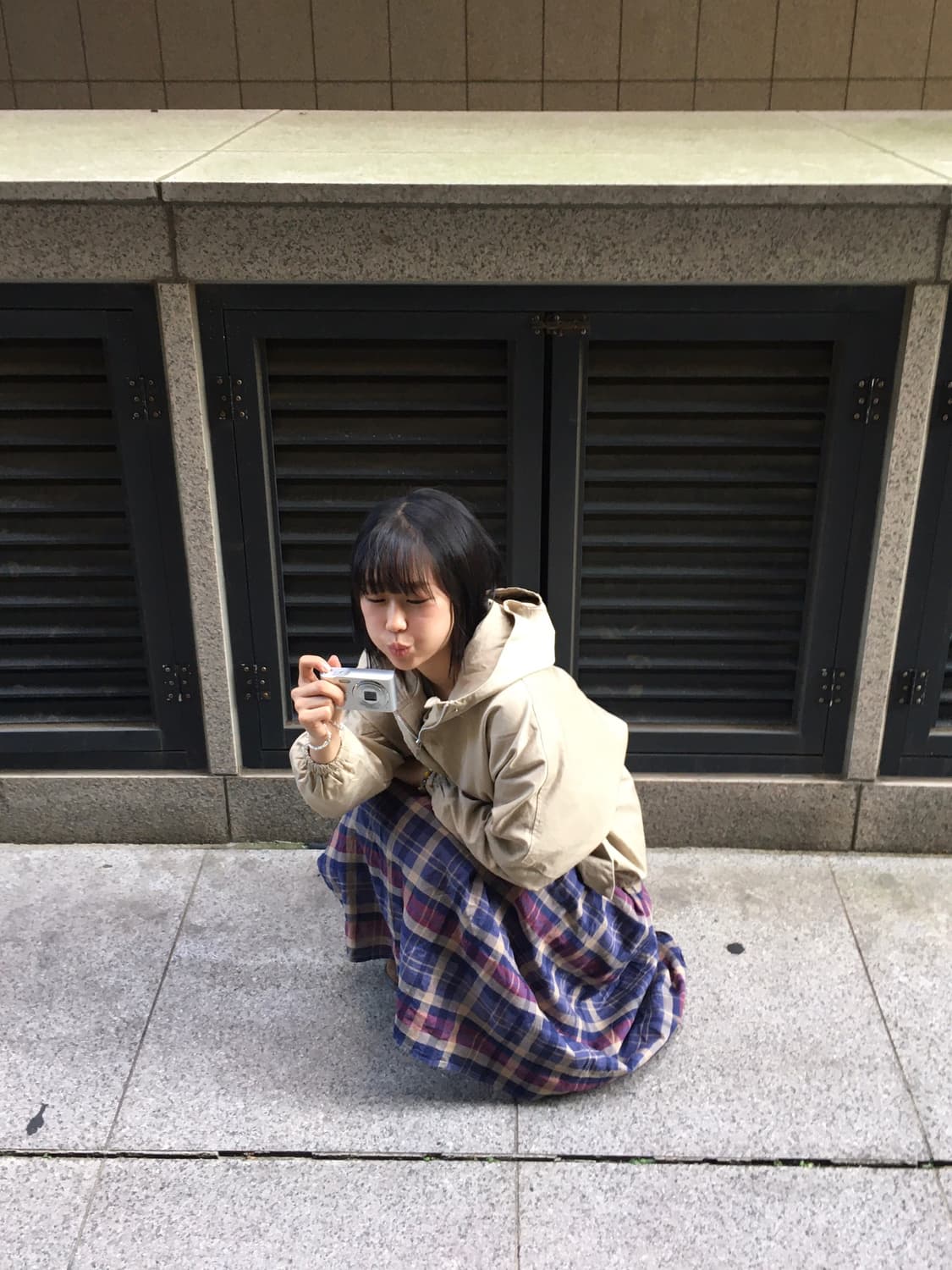 Beams check skirt 상품이미지1