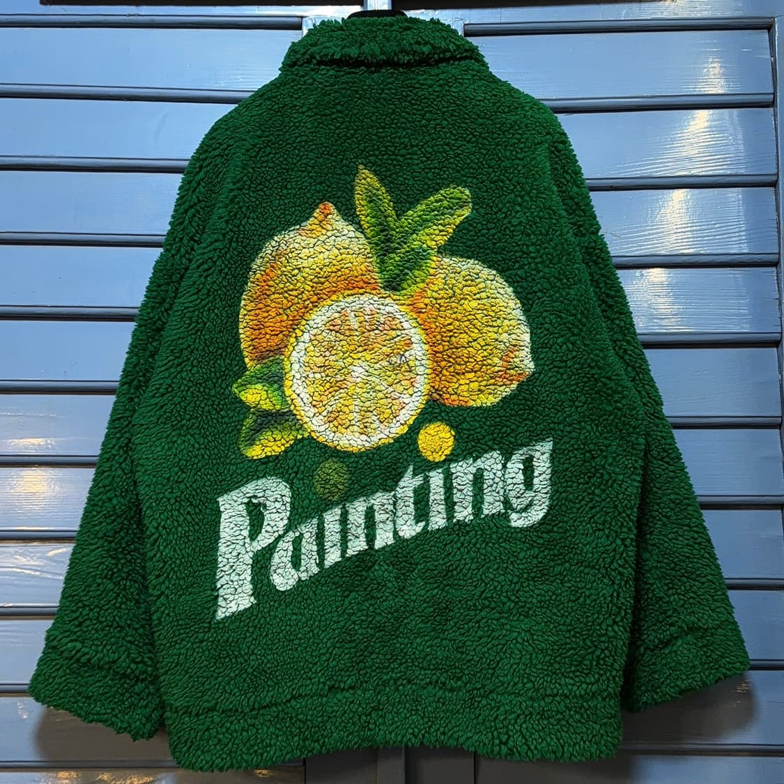 더블렛 핸드페인팅 Faux 시어링 자켓 상품이미지1