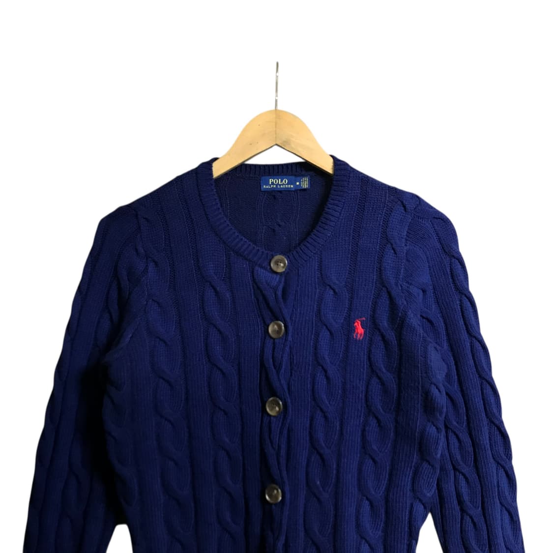 폴로 여성 꽈배기 네이비 니트 상품이미지2