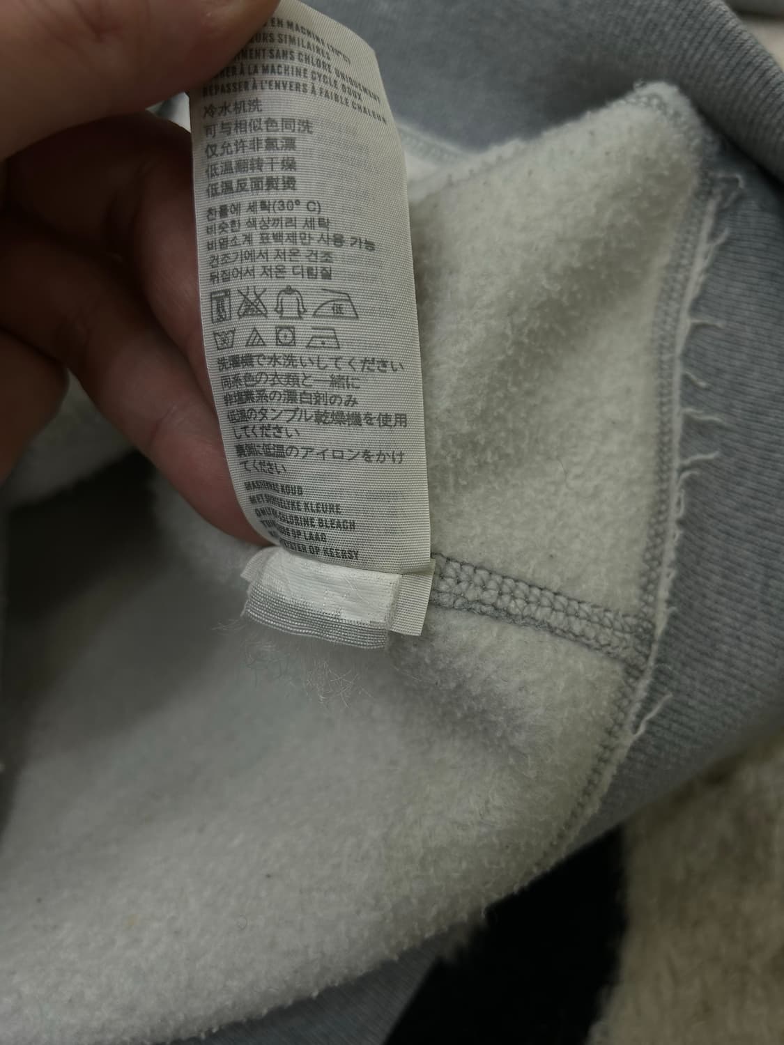 [L]아베크롬비 아치로고 후드집업/그레이/기모 상품이미지6