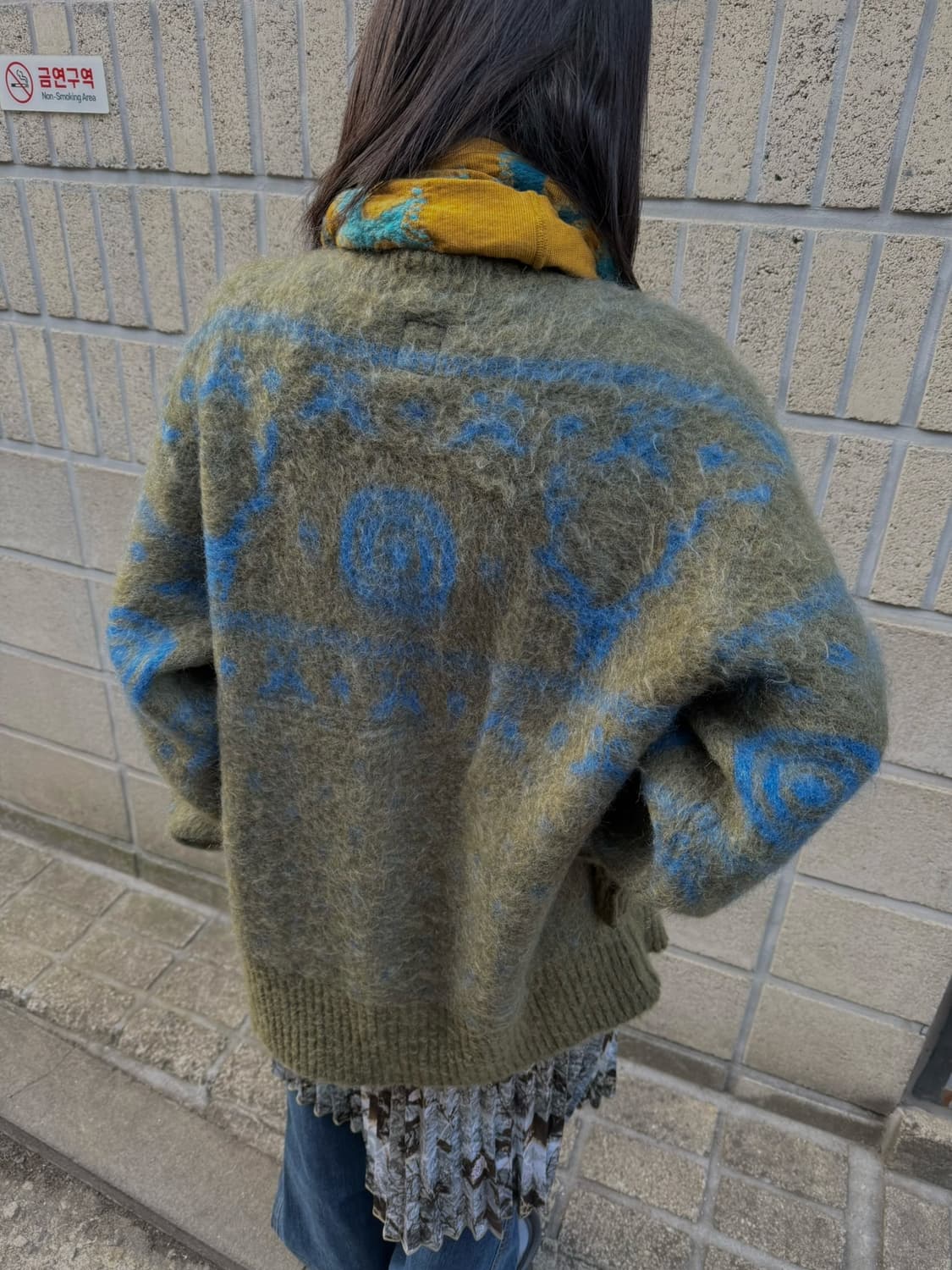 남이서팔 아트워크 디테일 니트 가디건 상품이미지7