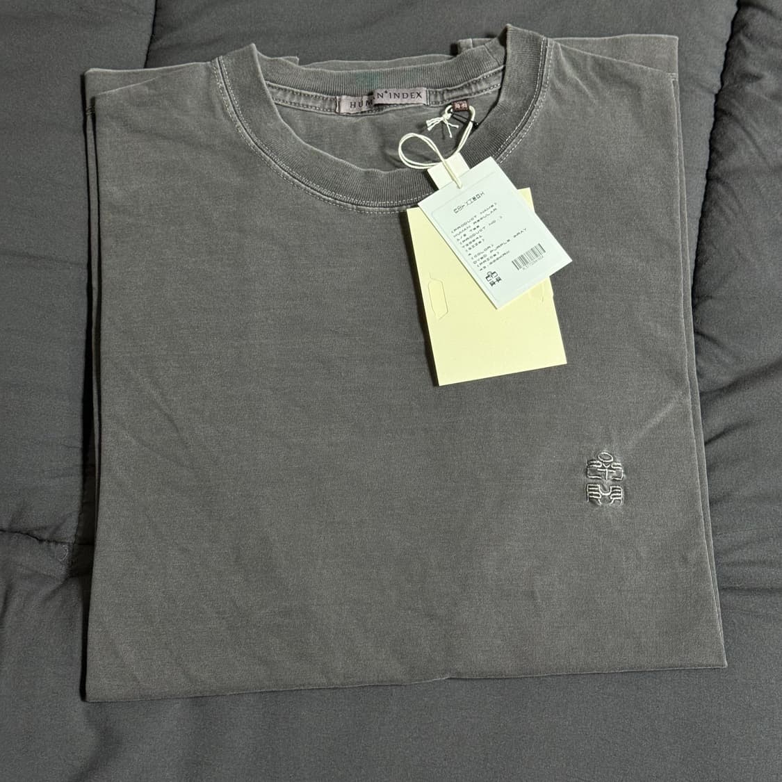 4) 폴리테루 휴먼 레귤러 티셔츠 다이드 퍼플 그레이 상품이미지1