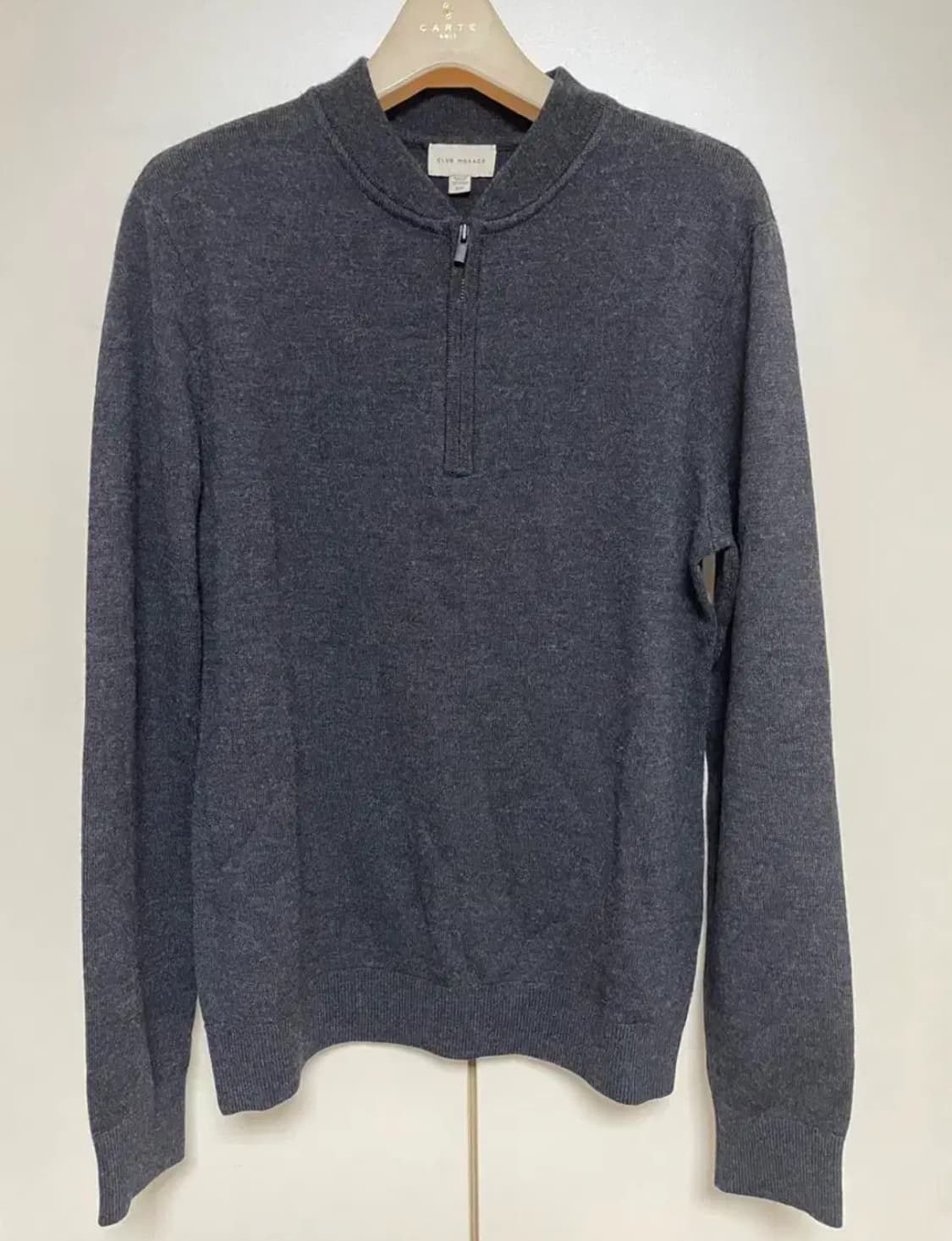 클럽모나코 남성 집업 니트 100% 울 (S size) 상품이미지1