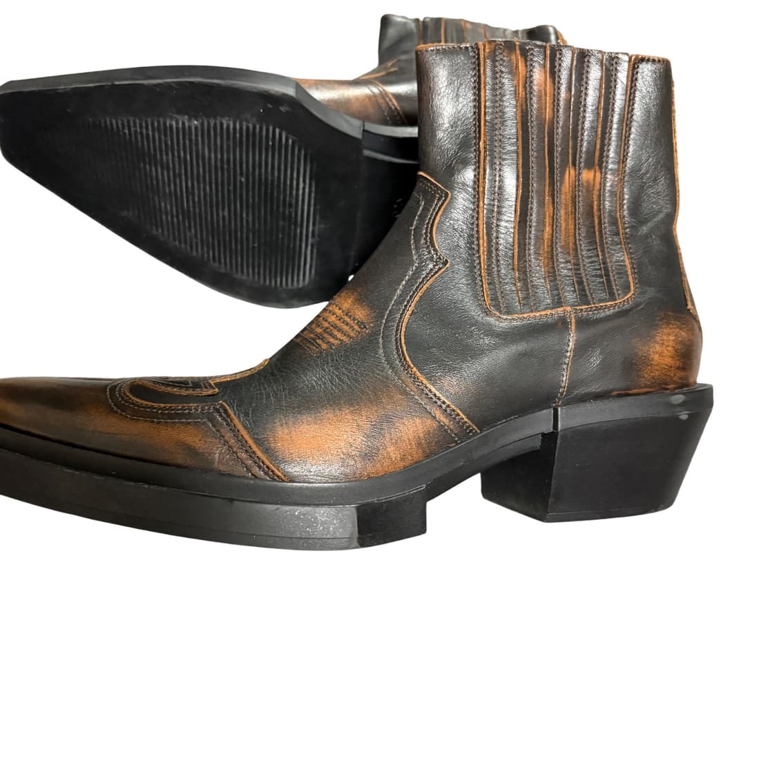 자라 리미티드 에디션 투톤 카우보이 웨스턴 부츠 42 270 상품이미지3