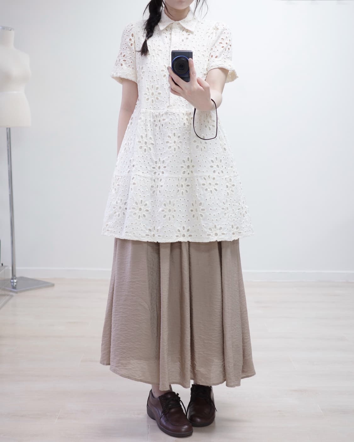 데시구알 Desigual spangle ivory One-piece 상품이미지4