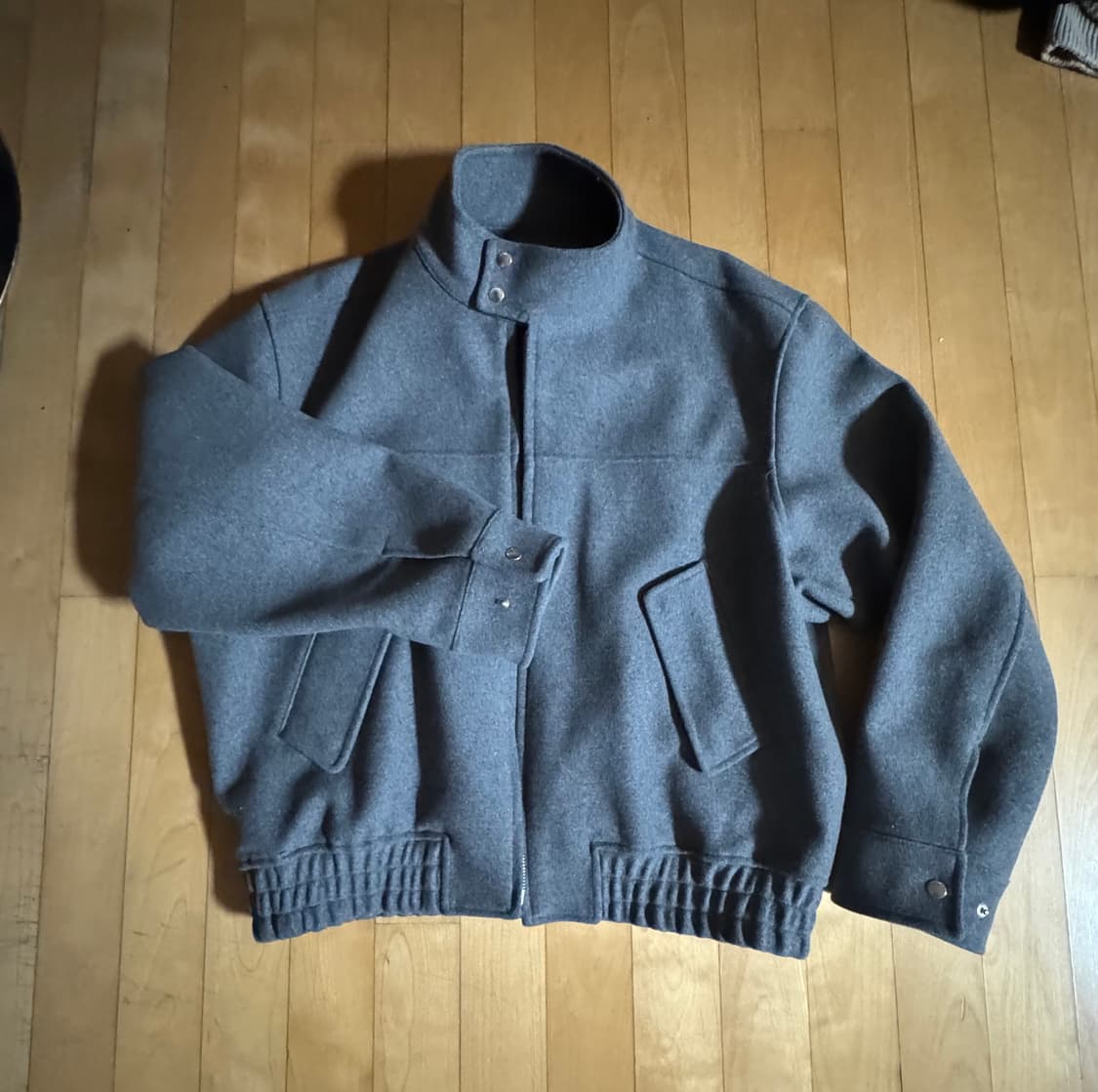 울(WOOL) 헤링턴 자켓 DS_그레이 M_size 상품이미지1