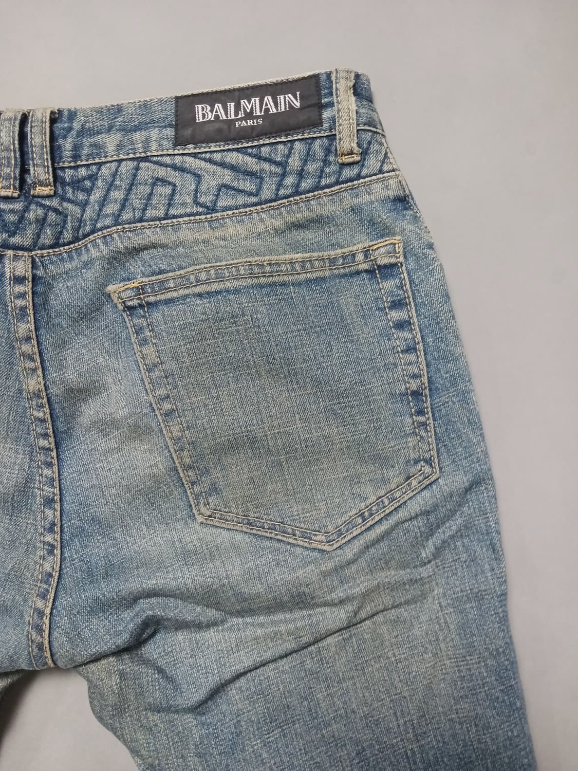 [32] 발망 빈티지 워싱 바이커진 청바지 상품이미지9