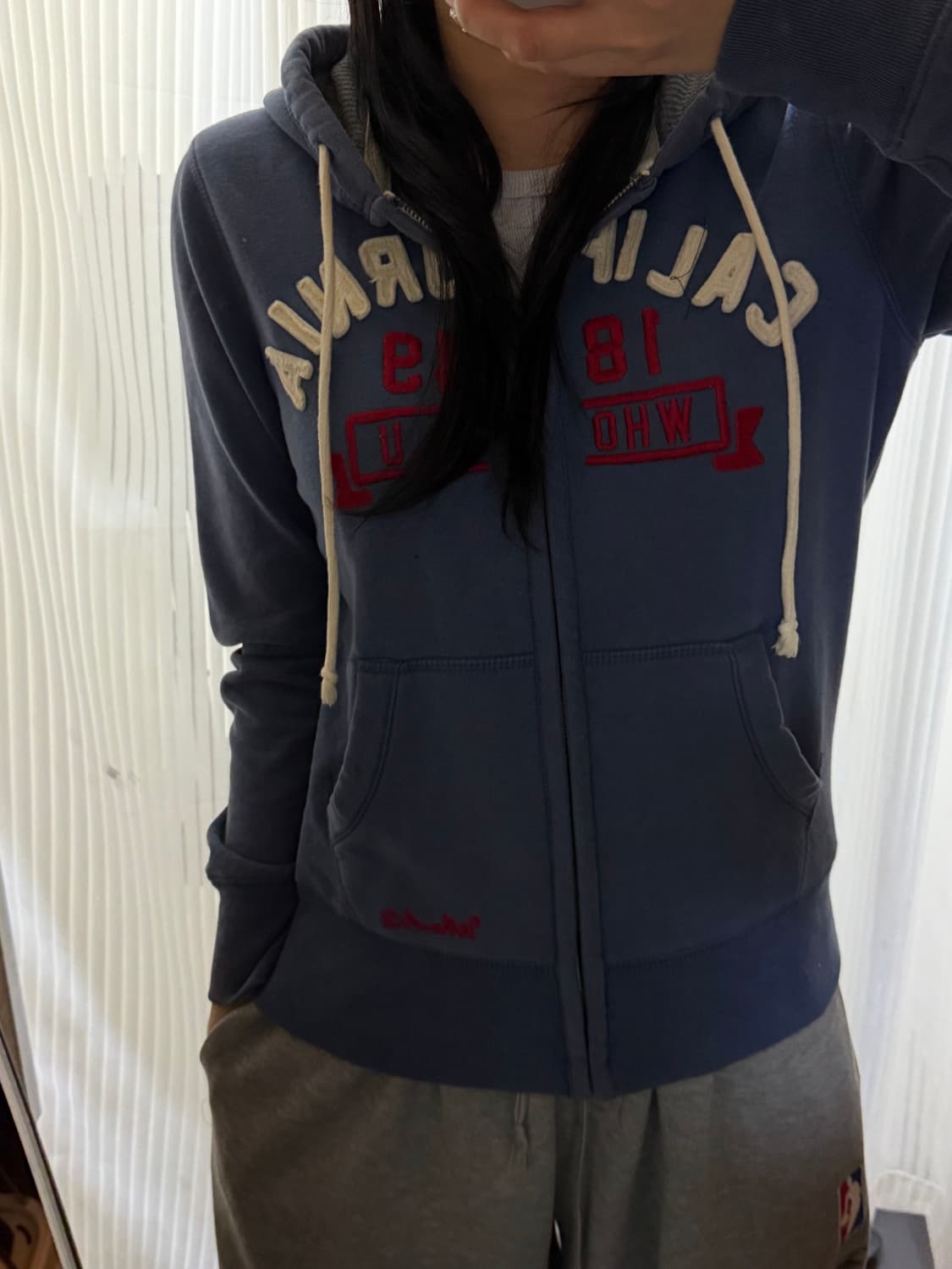 후아유 딥블루 후드집업 m 상품이미지1