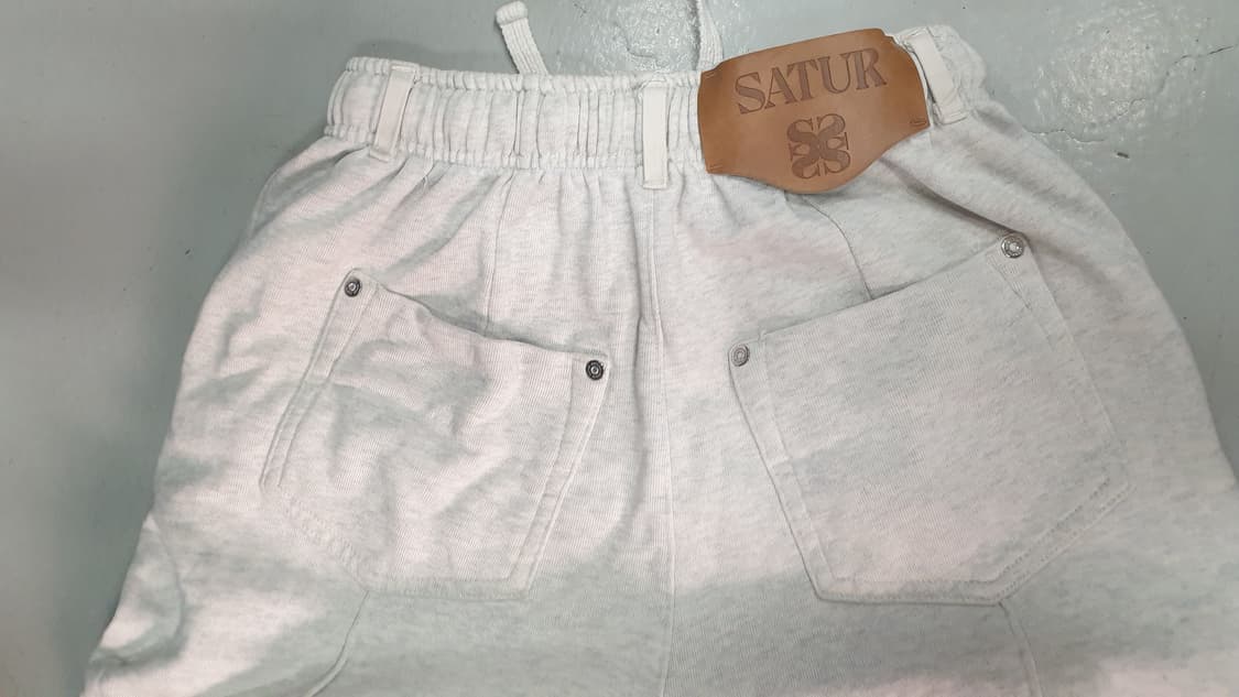 SATUR 와이드 컷오프 스웻 팬츠S 상품이미지3