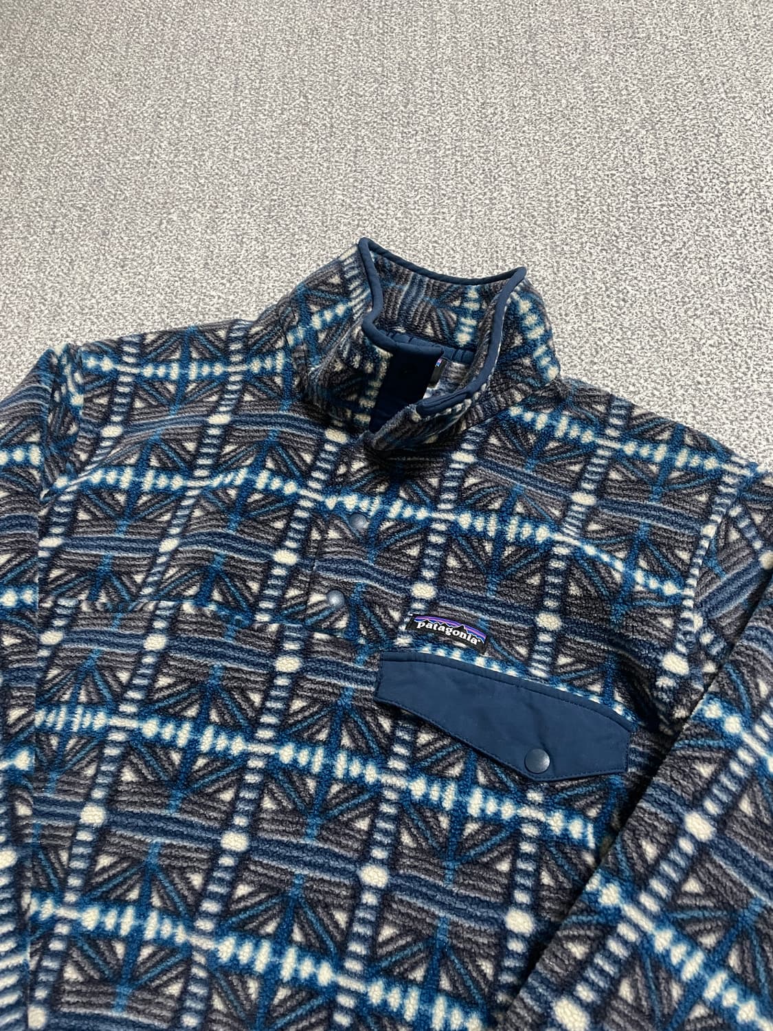 [XL] 파타고니아 아즈텍 신칠라 플리스 XL 블루 패턴 상품이미지2