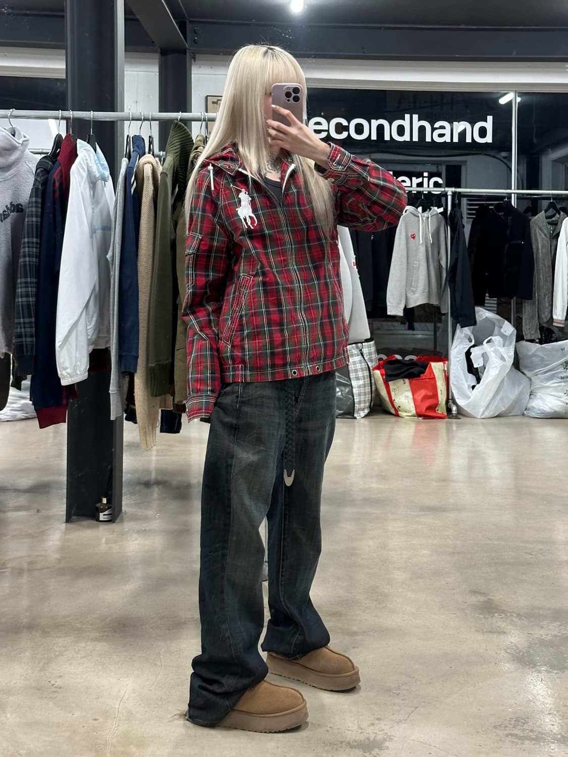 폴로 랄프로렌 빅포니 체크 후드 자켓 집업 상품이미지2