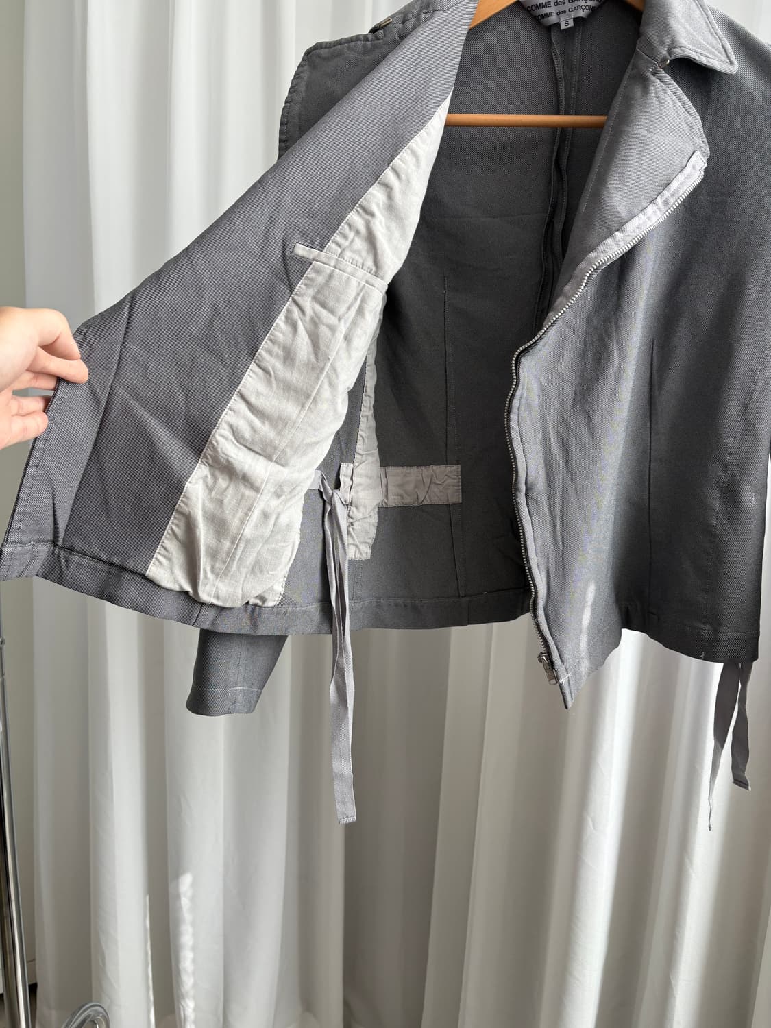 꼼데가르송 축융 폴리 라이더 재킷 상품이미지6