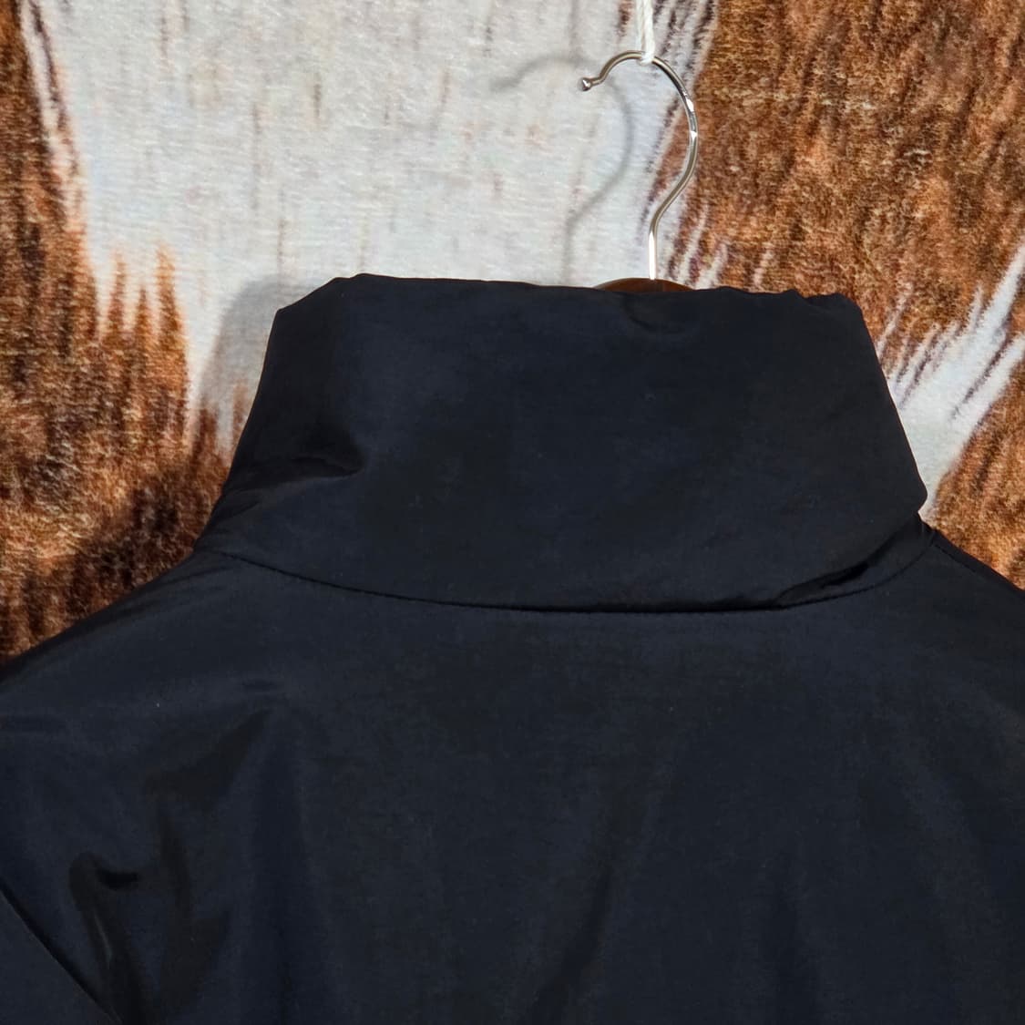 빈티지 블랙 블루 배색 패딩 점퍼 상품이미지6