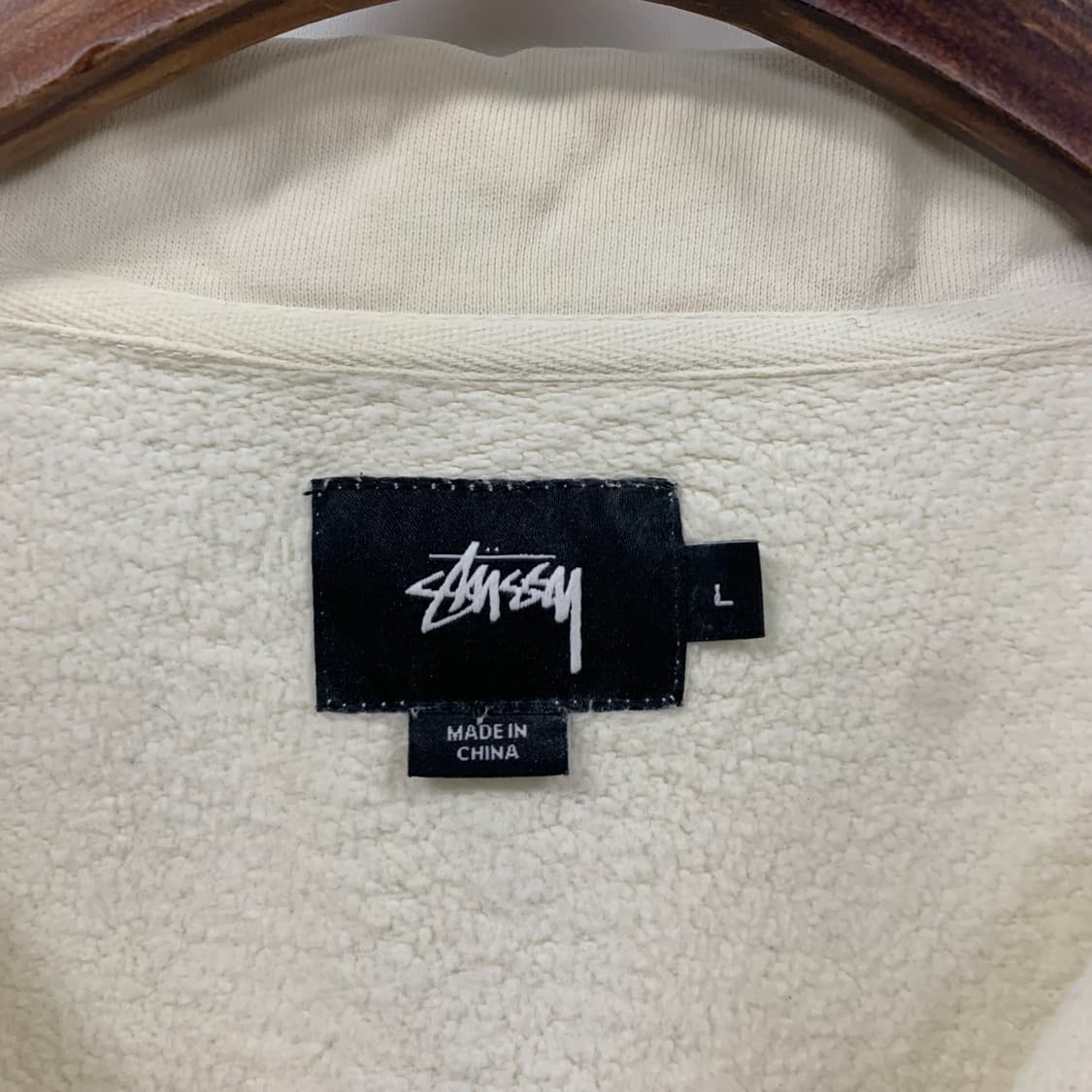 스투시 암로고 아이보리 코튼 집업 상품이미지7