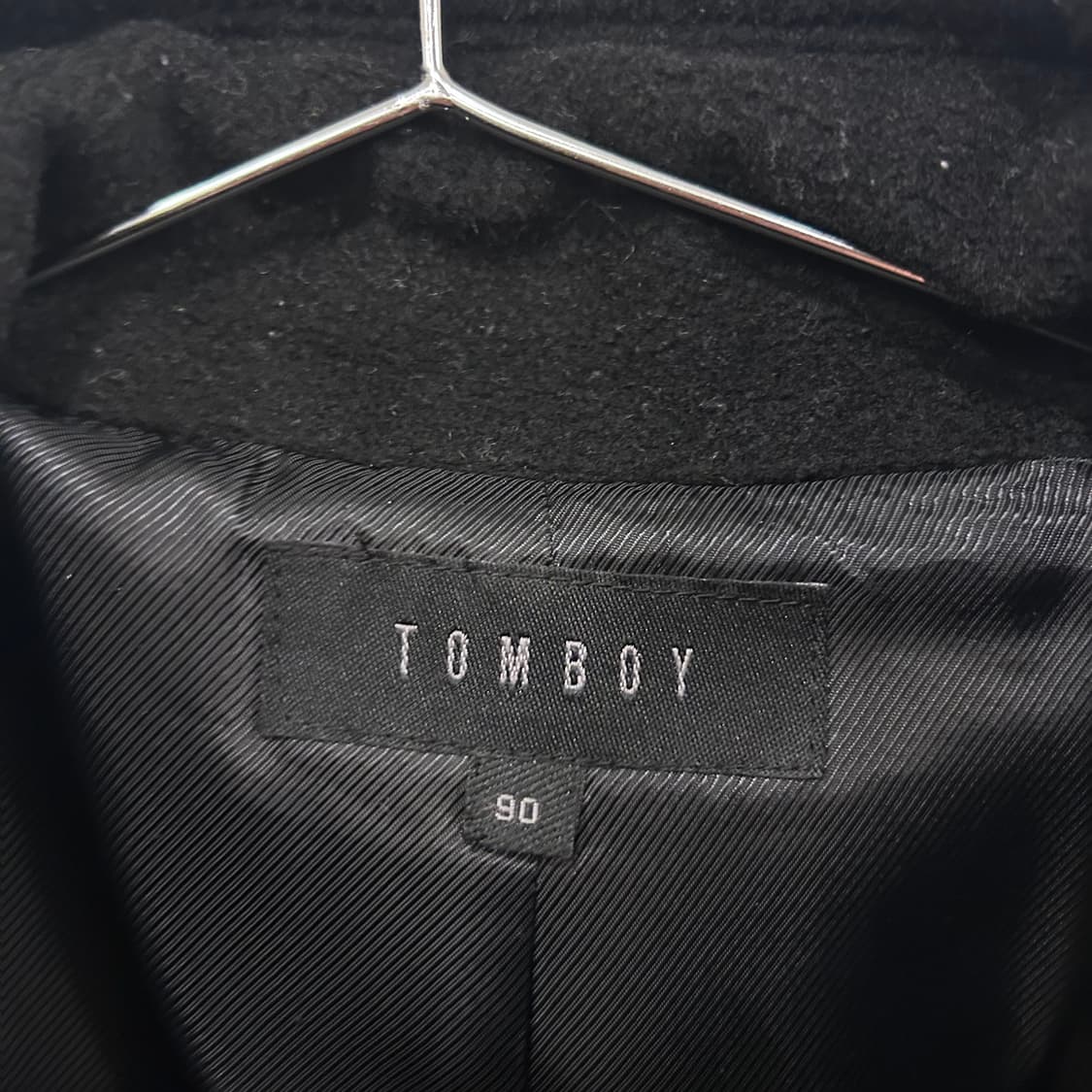 톰보이 하이넥 울 트렌치 하프코트 상품이미지3