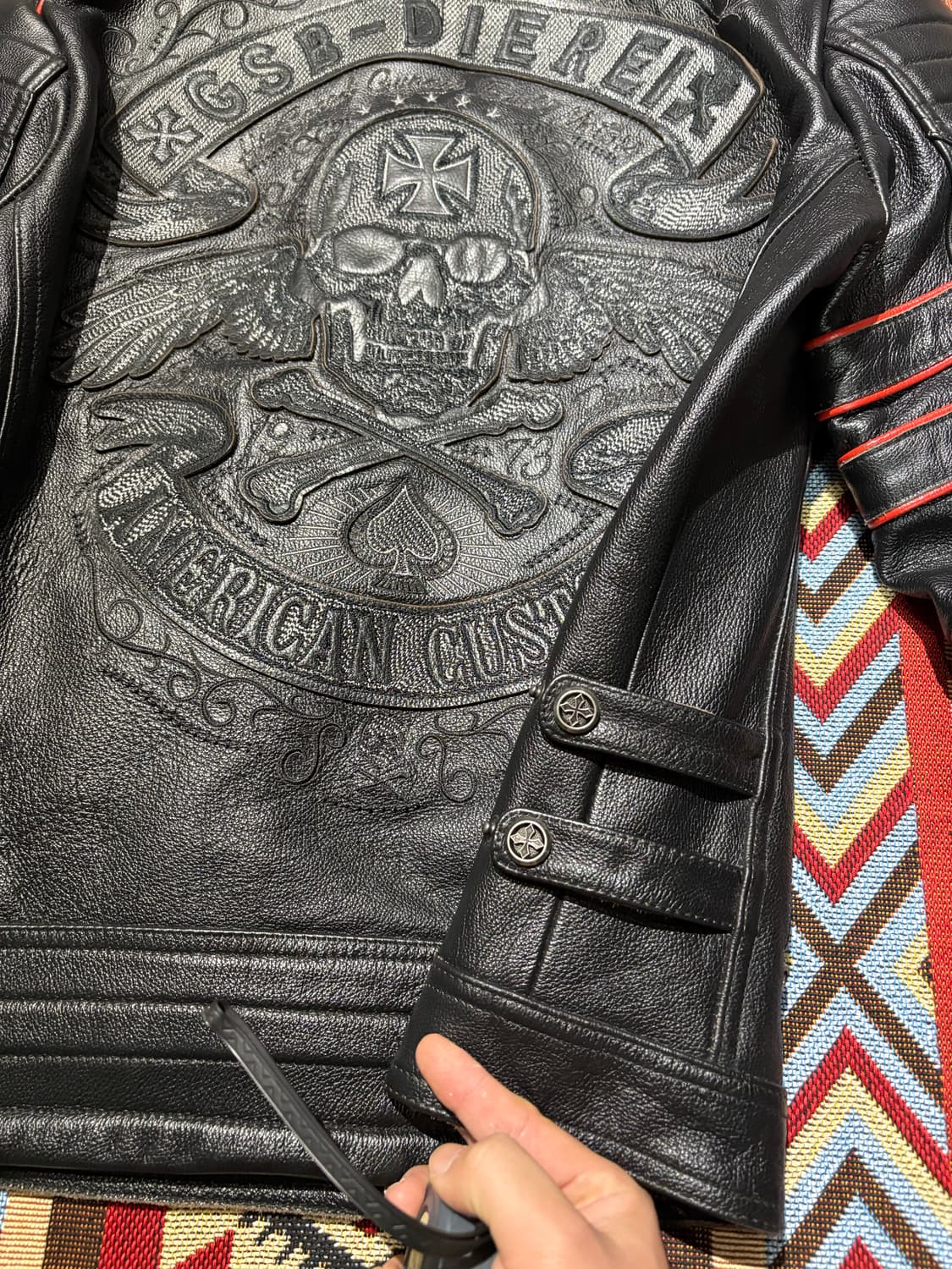 GSB-DIEREI 카우하이드 소가죽 바이커자켓 상품이미지4