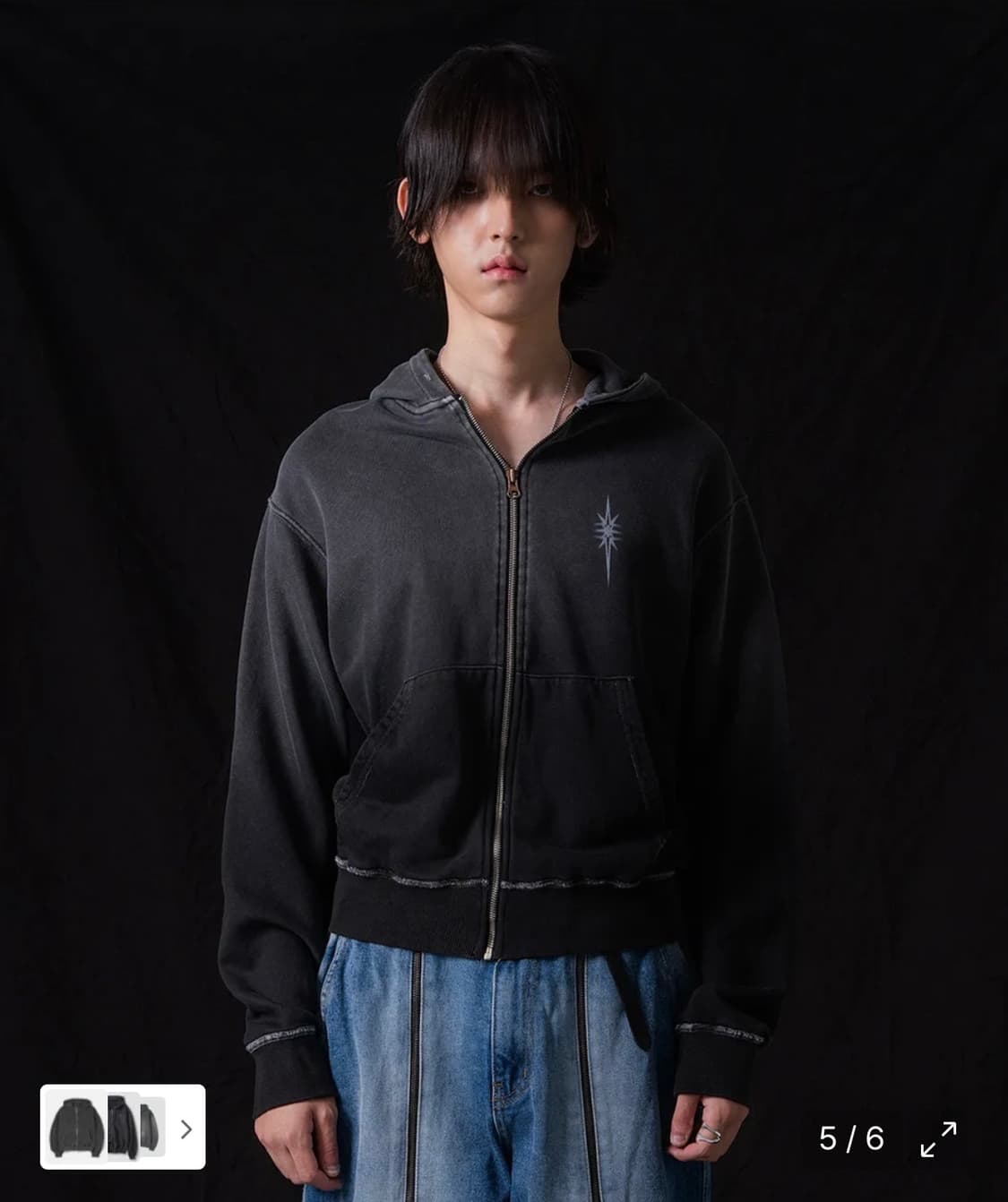 이우가마카라스 후드집업 상품이미지2