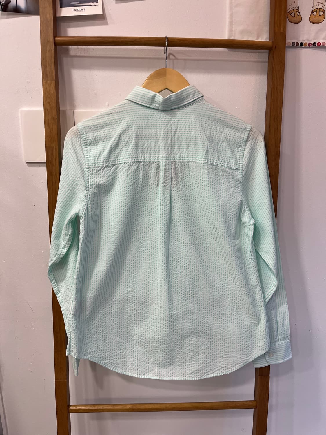 [M] 엘엘빈(L.L.Bean) 민트 시어서커 체크 셔츠 상품이미지2