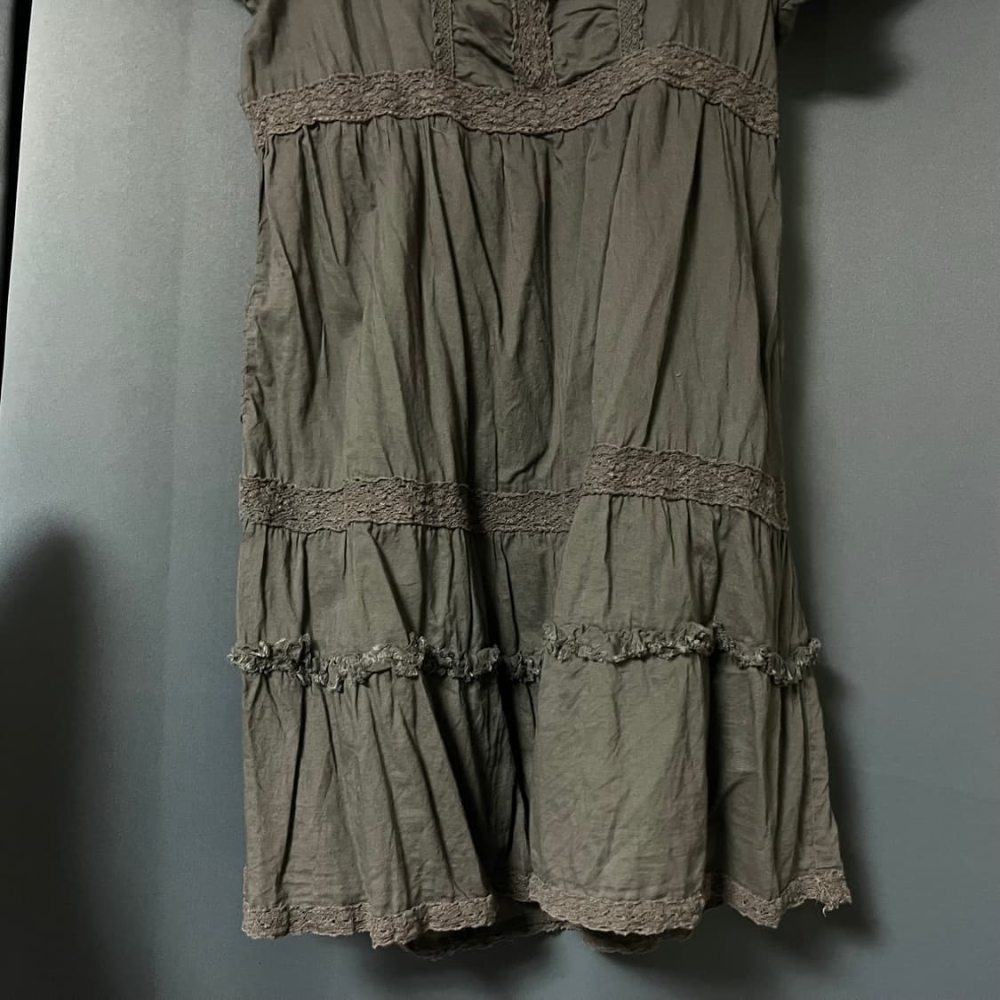 카키브라운 모리 미니 원피스 상품이미지4