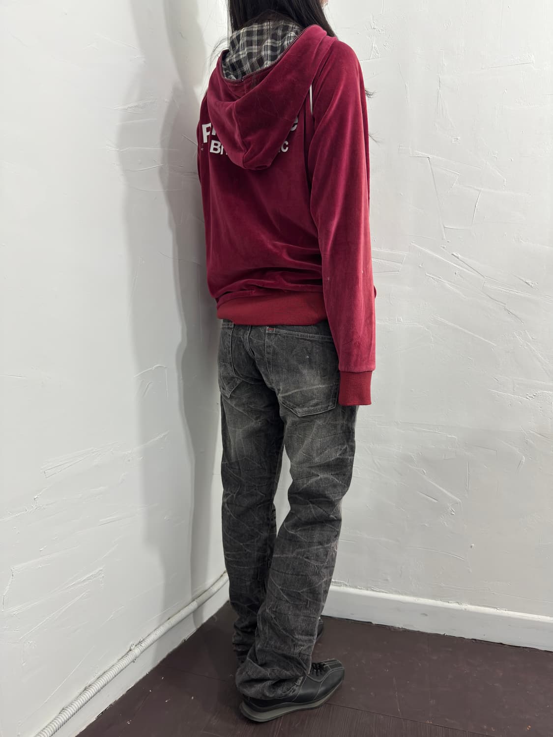 relax zone velvet hood zipup 상품이미지4