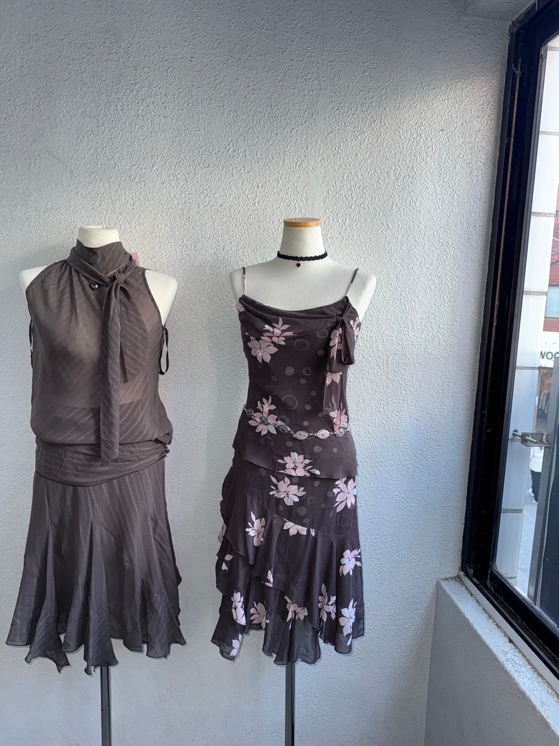 브라운 플라워 셋업 상품이미지1